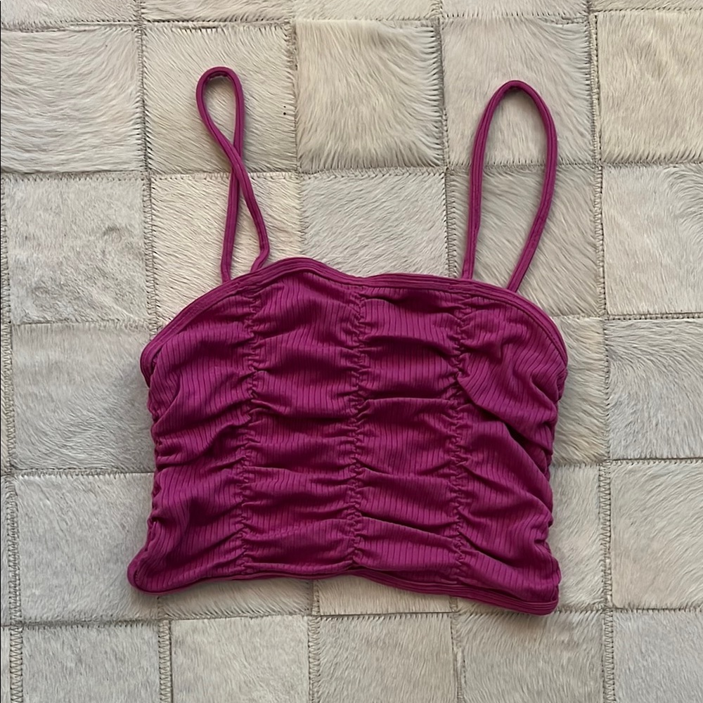 Urban Outfitters Magenta Ruched Camisole